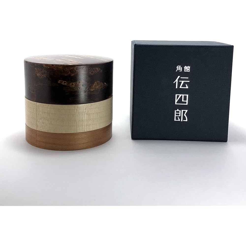 Fujiki Denshiro Shoten Ring Tube 3 Colors Tea Caddy Plain Leather 37241 Diameter 8.2cm, Height 7.8cm