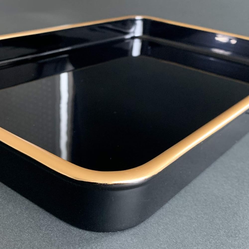 Nagatoya Shoten Kishu Certificate Tray, Gold Rim, Wooden, Lacquered, Shakusan BN-13KMU Compatible with A4 Certificate Paper