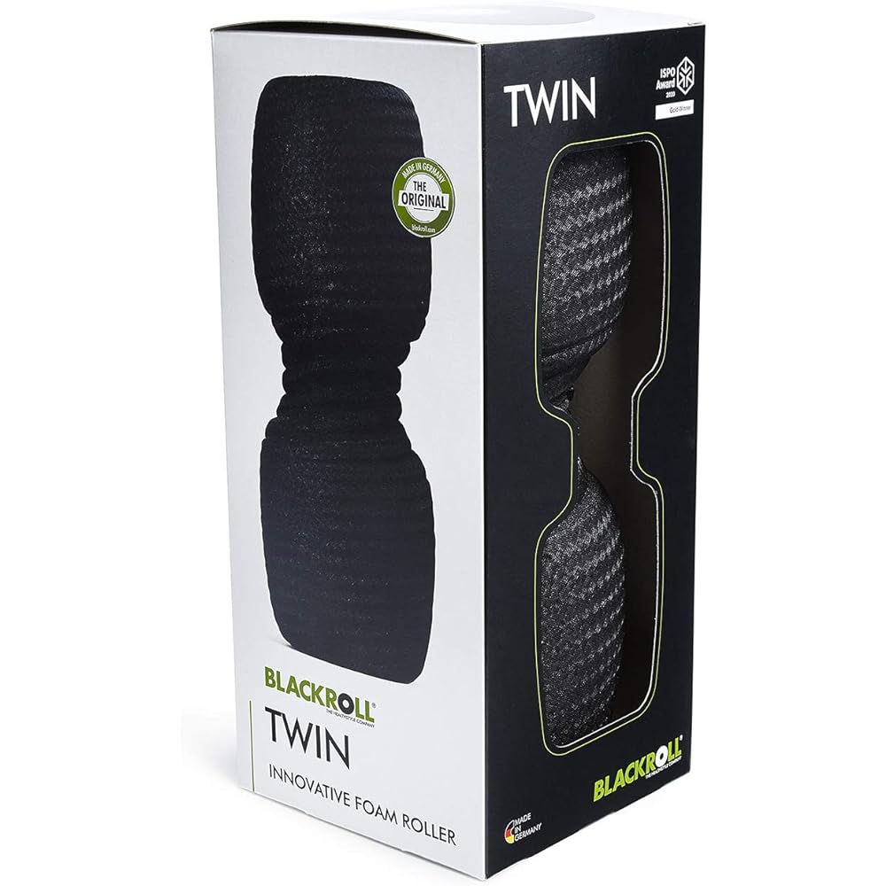 Black Roll Foam Roller TWIN Stretch Ball Made in Germany Lightweight 104g (Genuine Japanese Product)