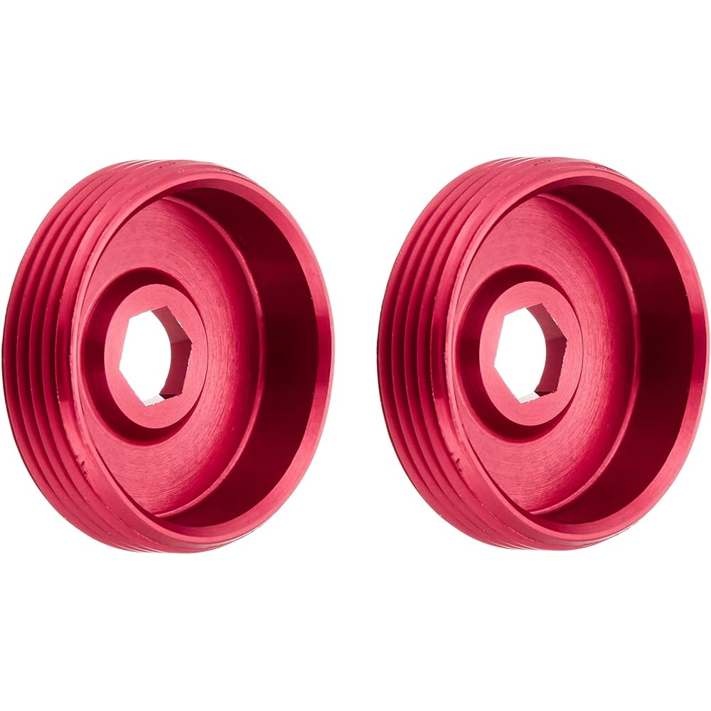 Sugino CNS Aluminum Crank Cap Without Bolts Red (Pair of 2)