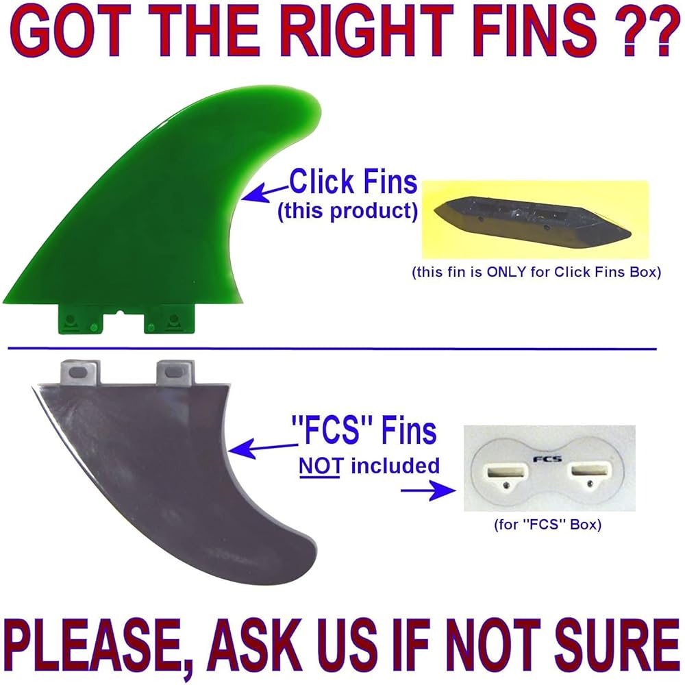 Click Fins ULTRA Flex 4.5" 110mm Click Fins for inflatable SUP river descent safe safe airSUP paddle board