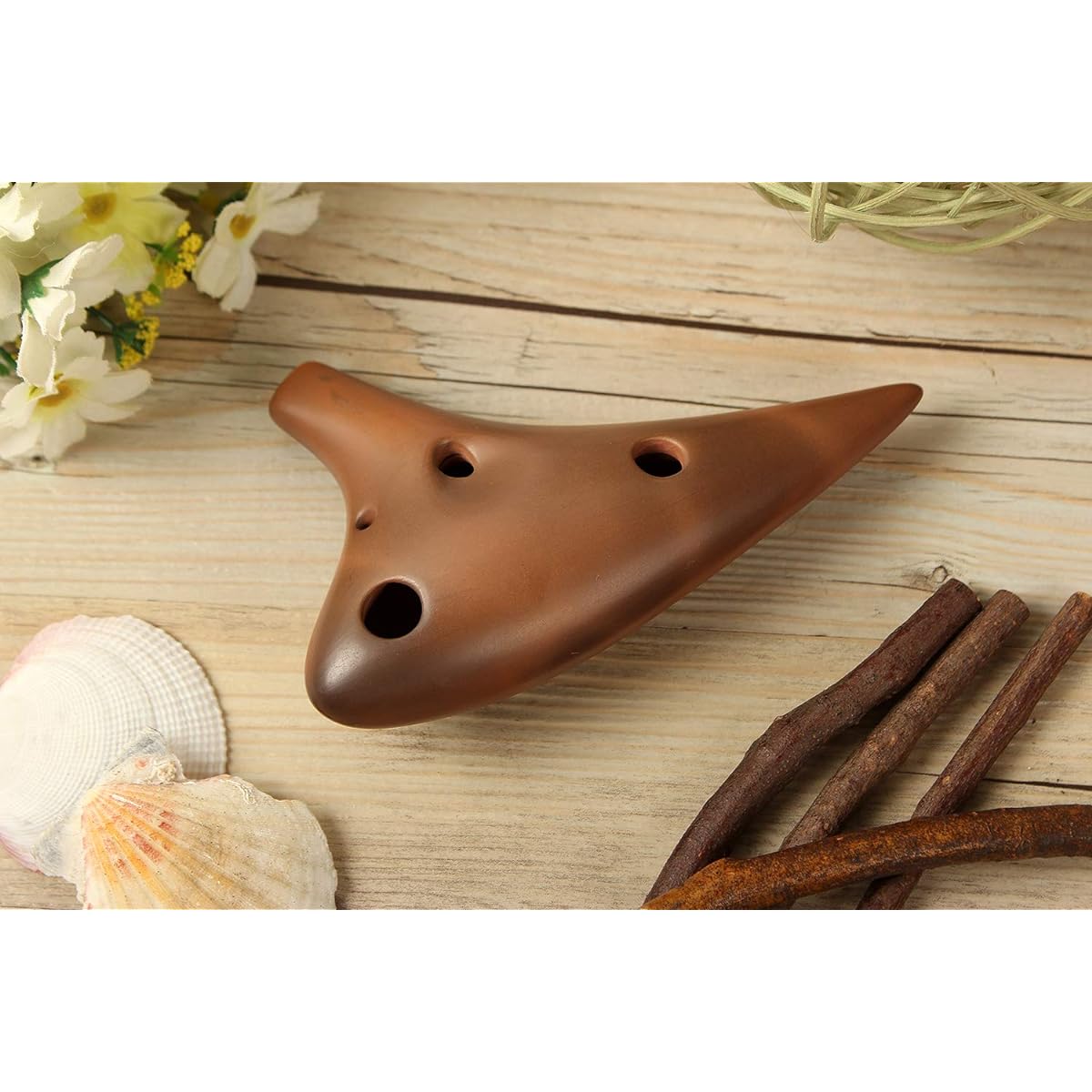 TNG Ocarina Musical Instrument [12 Holes / Single / Soprano / G Key / Purple Sand Red Clay] SG (with fingering chart) (with special case) ocarina High-grade wind instrument