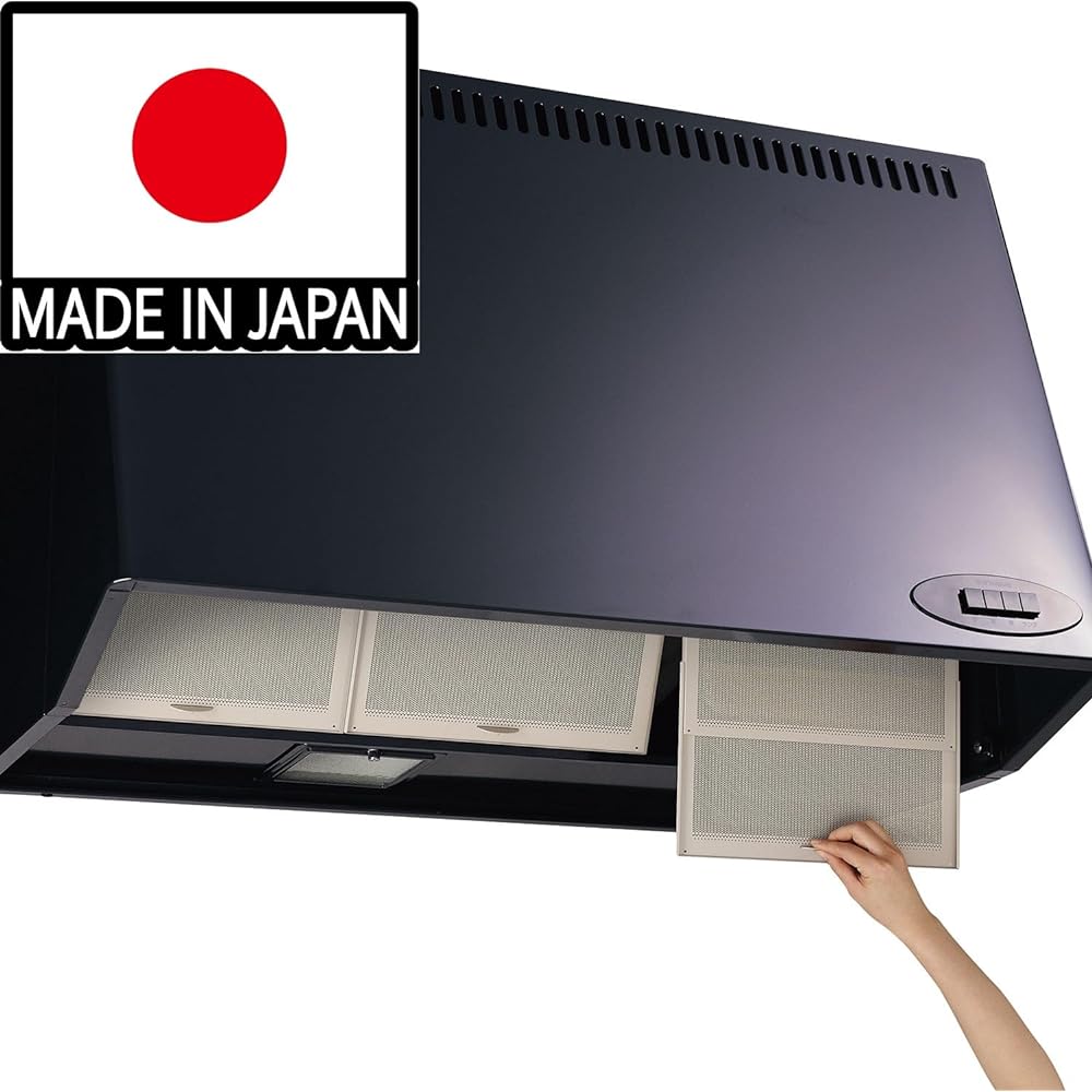 Belca Made in Japan Range Hood Belascoat Telescoping Range Filter 90cm Type Set of 3 Width 29.7 x Depth 29~40 x Thickness 2.3cm Beige Oil stains can be removed with water RHF-3