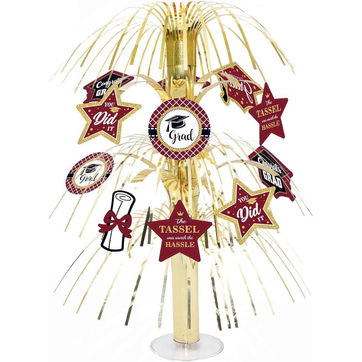 2022 Graduation Party Decorations 2022 Graduation Centerpiece Celebration Graduation Table Topper High School Graduation Party Favors Photo Booth Props (Maroon)