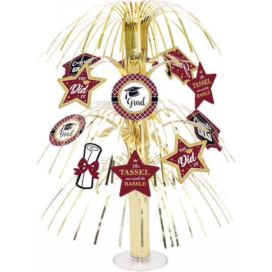 2022 Graduation Party Decorations 2022 Graduation Centerpiece Celebration Graduation Table Topper High School Graduation Party Favors Photo Booth Props (Maroon)