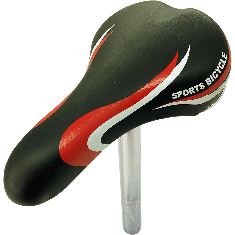 Bicycle saddle CTB saddle with post black/red 61169