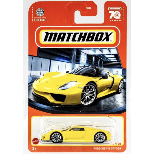 Matchbox Porsche 918 Spyder 77/100 (Yellow)