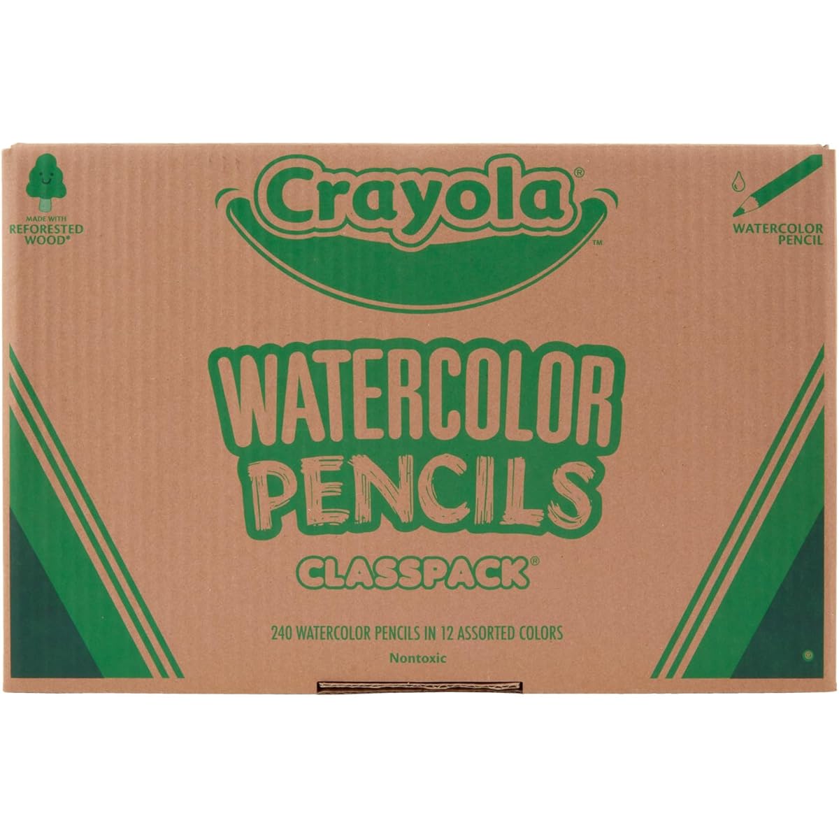 Crayola Classpack Watercolor Pencils, 240 Count, 12 Colors, 20 of Each, Perfect for Classrooms, Education, and Art Tools