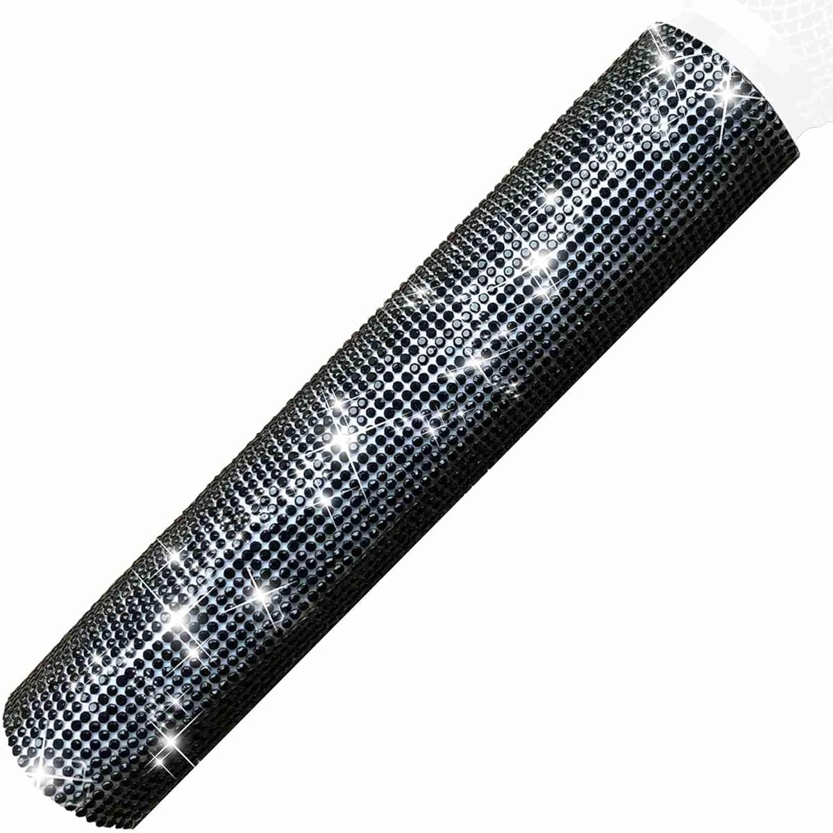 RK Microphone Handle Sleeve Cover Protector with Crystal Diamond Wrap - Sparkling Black