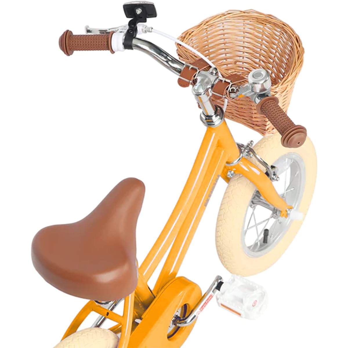 Petimini Kids Bike with Basket for Girls Ages 2-8, 12, 14, 16, 18 Inch, with Bell and Training Wheels, Multiple Colors