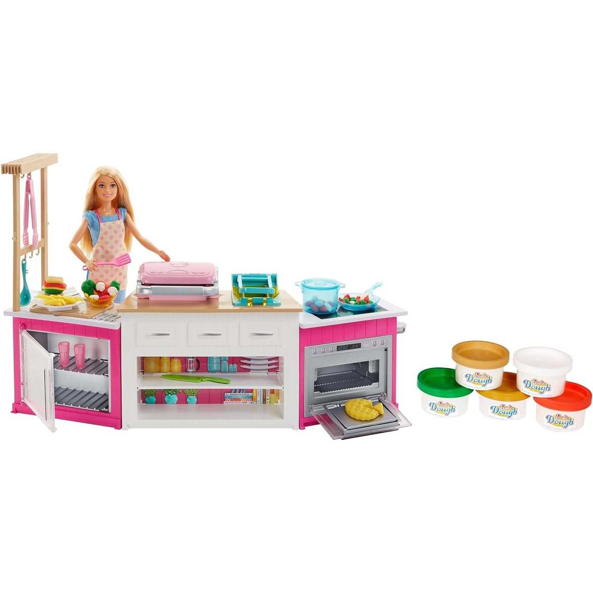Mattel - Barbie Kitchen Playset with Doll, Blonde