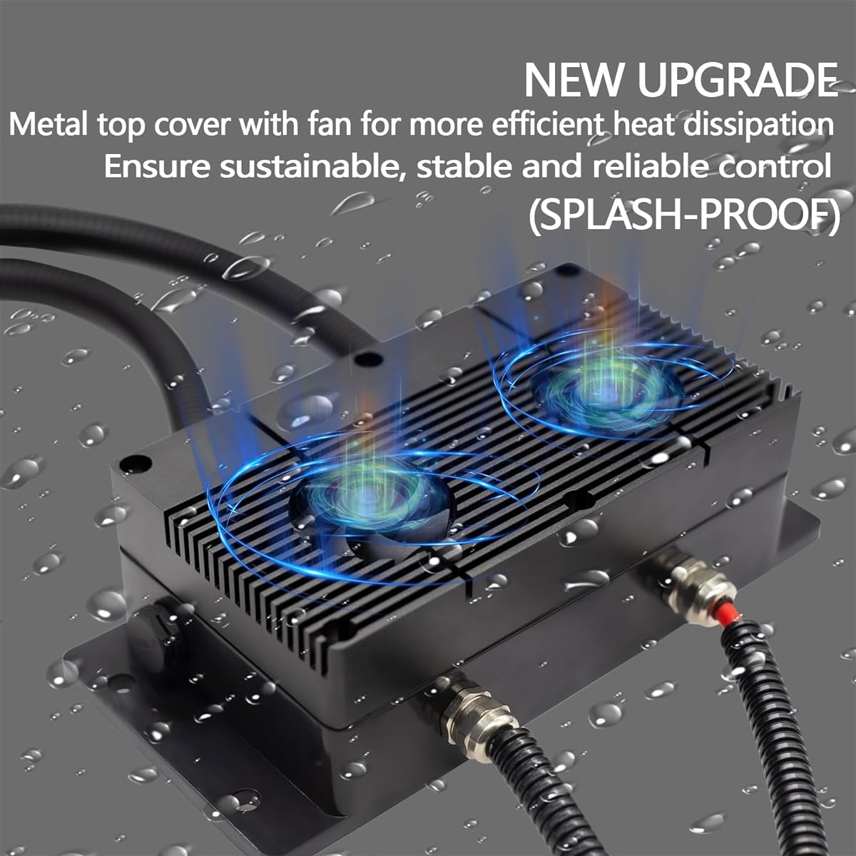 ApisQueen 2024 12V Underwater Thruster U92 Set with Cooling Fan RC and ESC 18kg (40lbs) Thrust Brushless Motor for Kayak, Inflatable Boat, Paddle Board