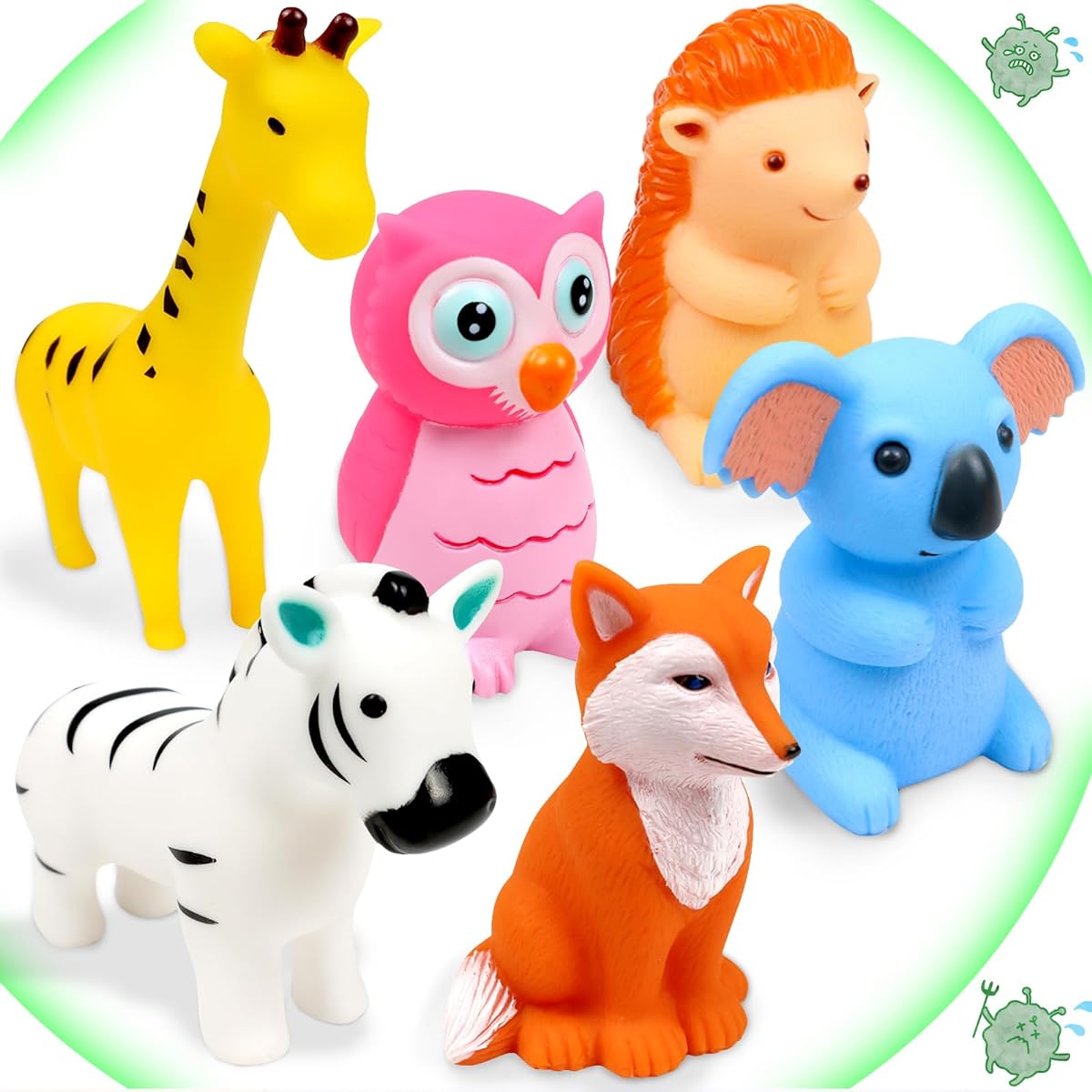 DONGTOIZ No Hole Mold Free Bath Toys for Kids Animals No Mold Baby Bath Toys Toddlers Baby Bathtub Water Toys Baby Gifts for Boys Girls Birthday