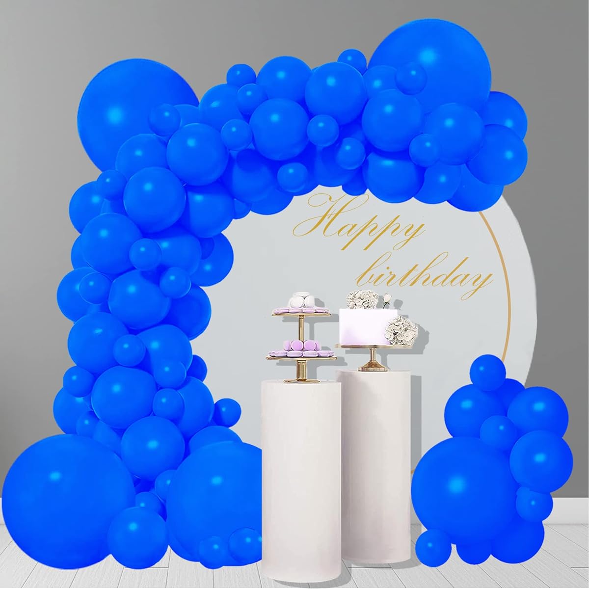 Royal Blue Balloons 18" 12" 10" 5" 85pcs Dark Blue Latex Party Balloons for Halloween Christmas Thanksgiving Baby Shower Birthday Party Decorations Wedding Anniversary Graduation
