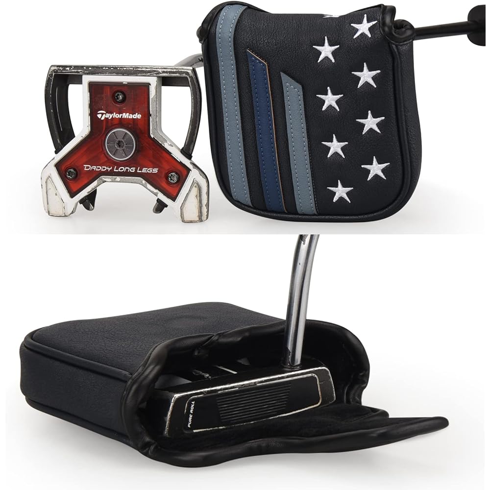 Craftsman Golf Blue Strip Square Mallet Putter Cover Customizable