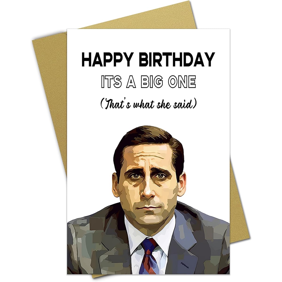 Fumnwoks Happy Birthday Card Funny Birthday Gifts for Female Friend or Girlfriend Michael Scott Birthday Card Office Birthday Card for Friend