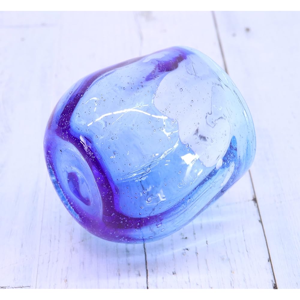 New [Commercial Set] Instagrammable Churaumi Taru Glass (Large) Water & Blue Set of 12