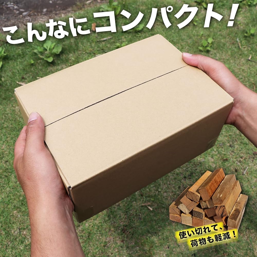 Hardwood firewood oak (oak) approx. 4kg, naturally dried, 17cm, 80 size, produced in Kagoshima Prefecture, best in firepower and fire durability, also suitable for solo camping FIW-KS-B17-05KG