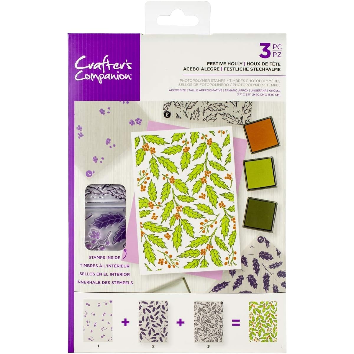 CC INTERNATIONAL LLC CCMS8-FESH Clear Stamp FSTV Festive Holly
