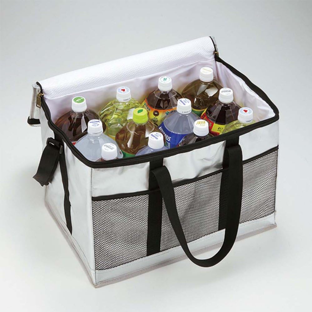 Captain Stag (CAPTAIN STAG) Cold Bag Soft Cooler Bag Foldable Storage [6/10/15/24/30/35L] [Silver/Khaki] Delice