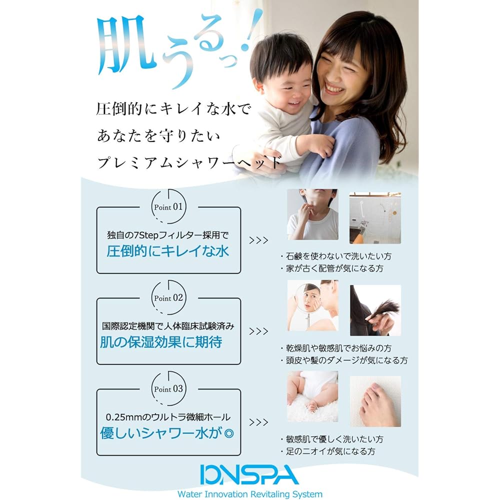 IONSPA Premium Shower Head BATH1000α Main Unit