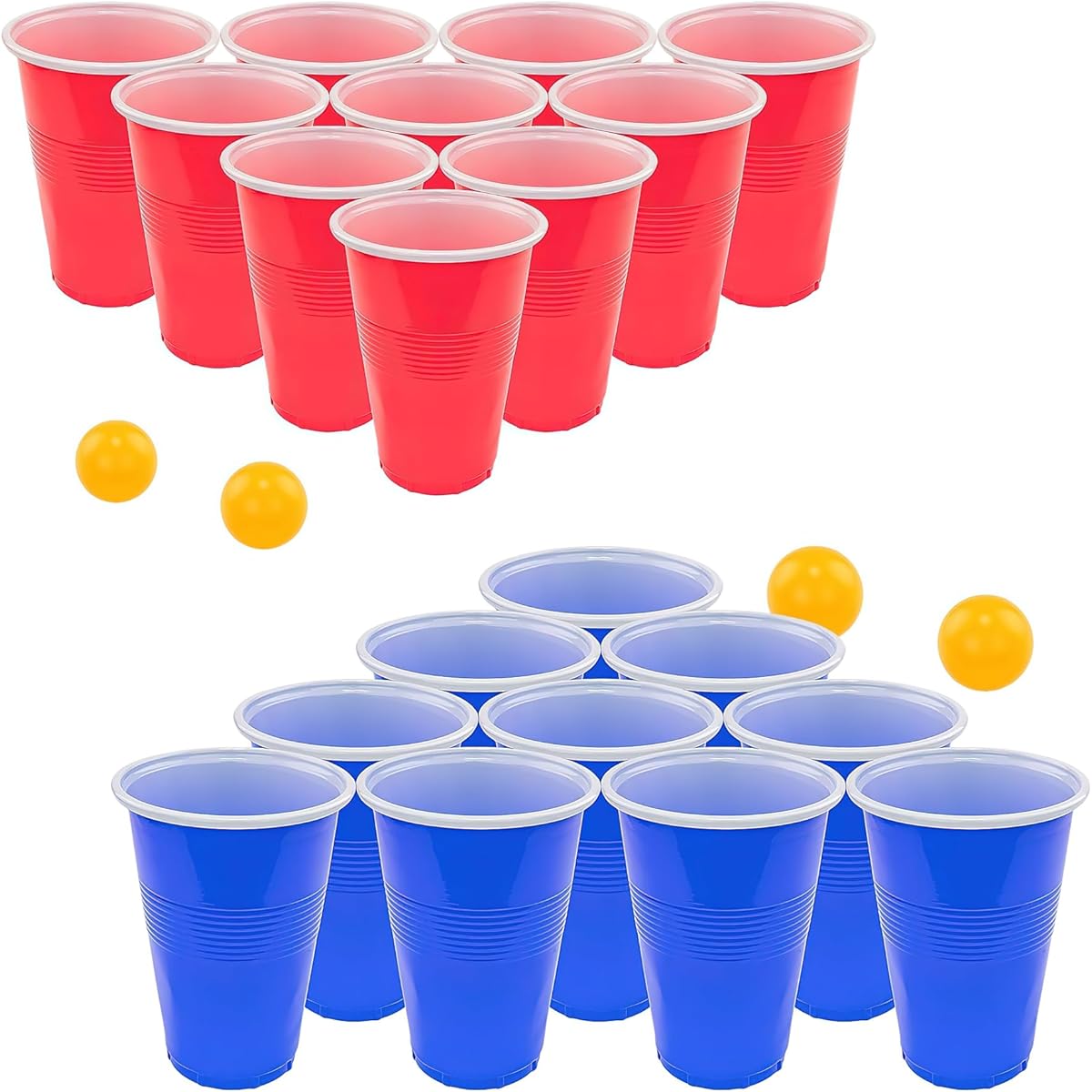 Fairly Odd Novelties FON-10253 Beer Pond Link Game Set - 22 Cups, 4 Ping Pong Balls