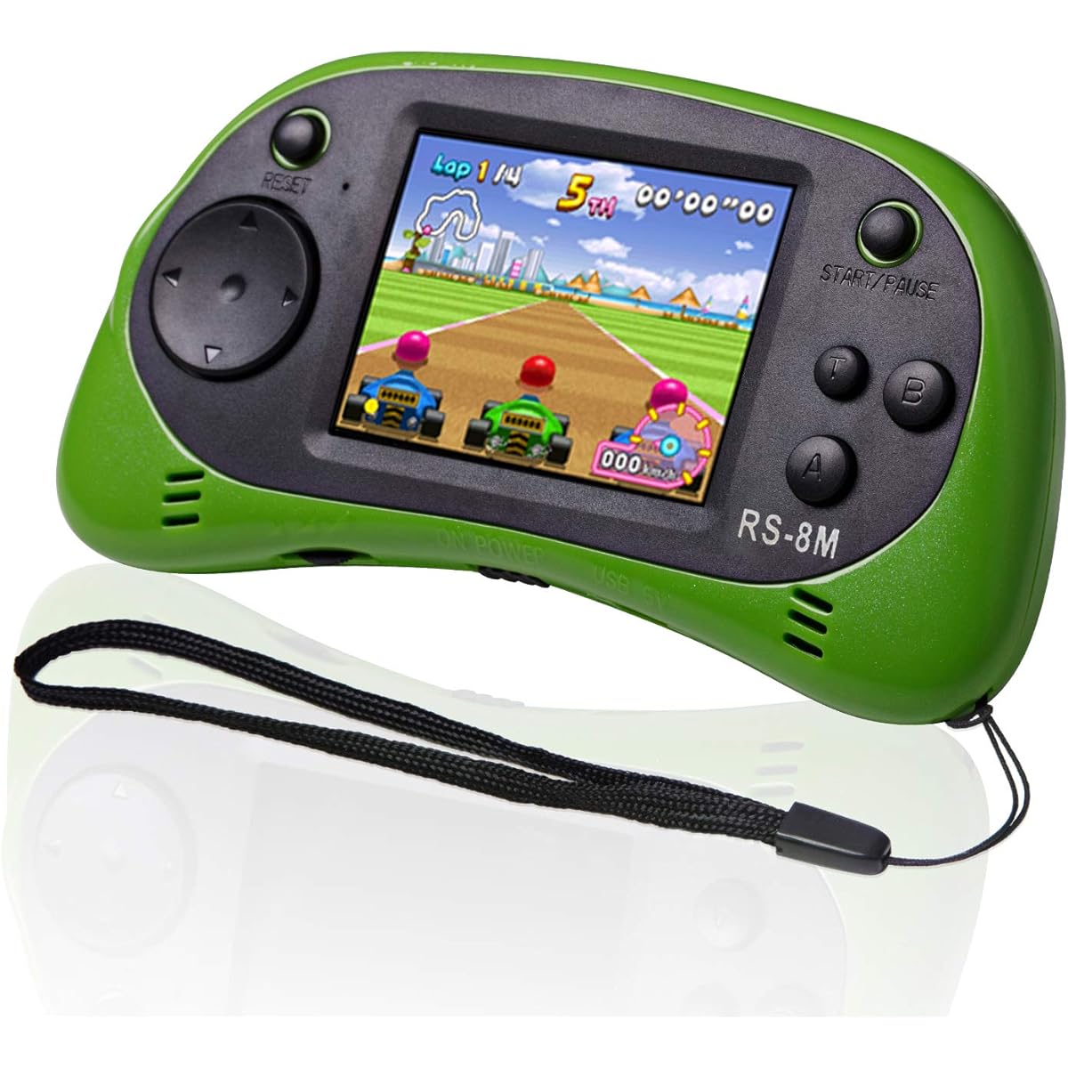 Kids Handheld Game Portable Video Game Player 200 Games 16 Bit 2.5 Inch Screen Mini Retro Electronic Game Console Best Gift for Kids (Green)