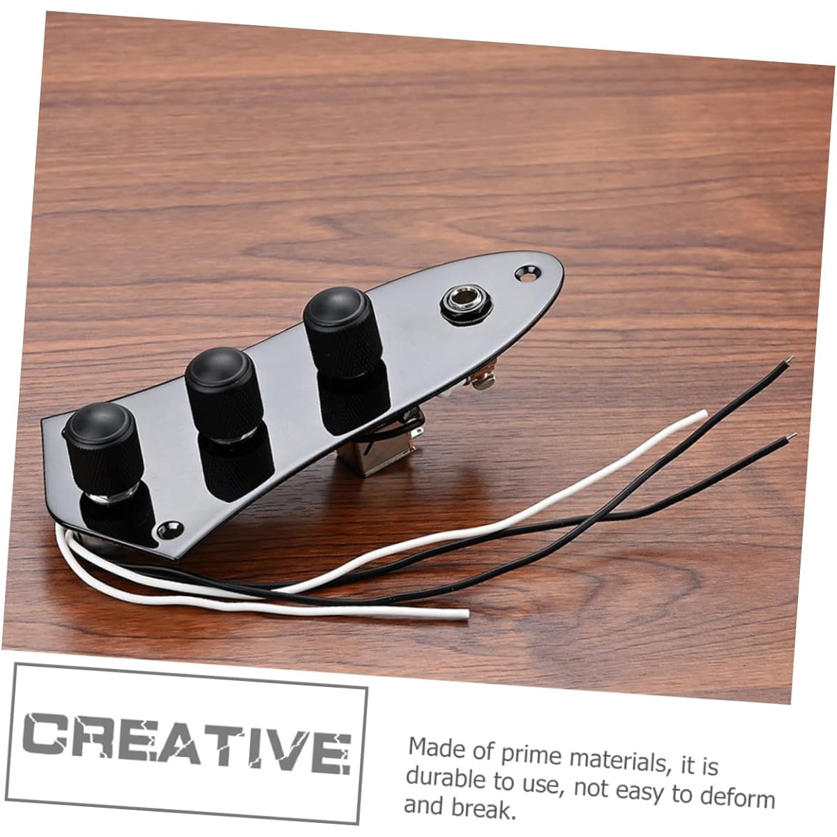 VICASKY Set of 4 Loaded Guitar Control Plates Electric Guitar Accessories Iron Guitar Control Plates Metal Guitar Control Plates Silver Accessories Wired