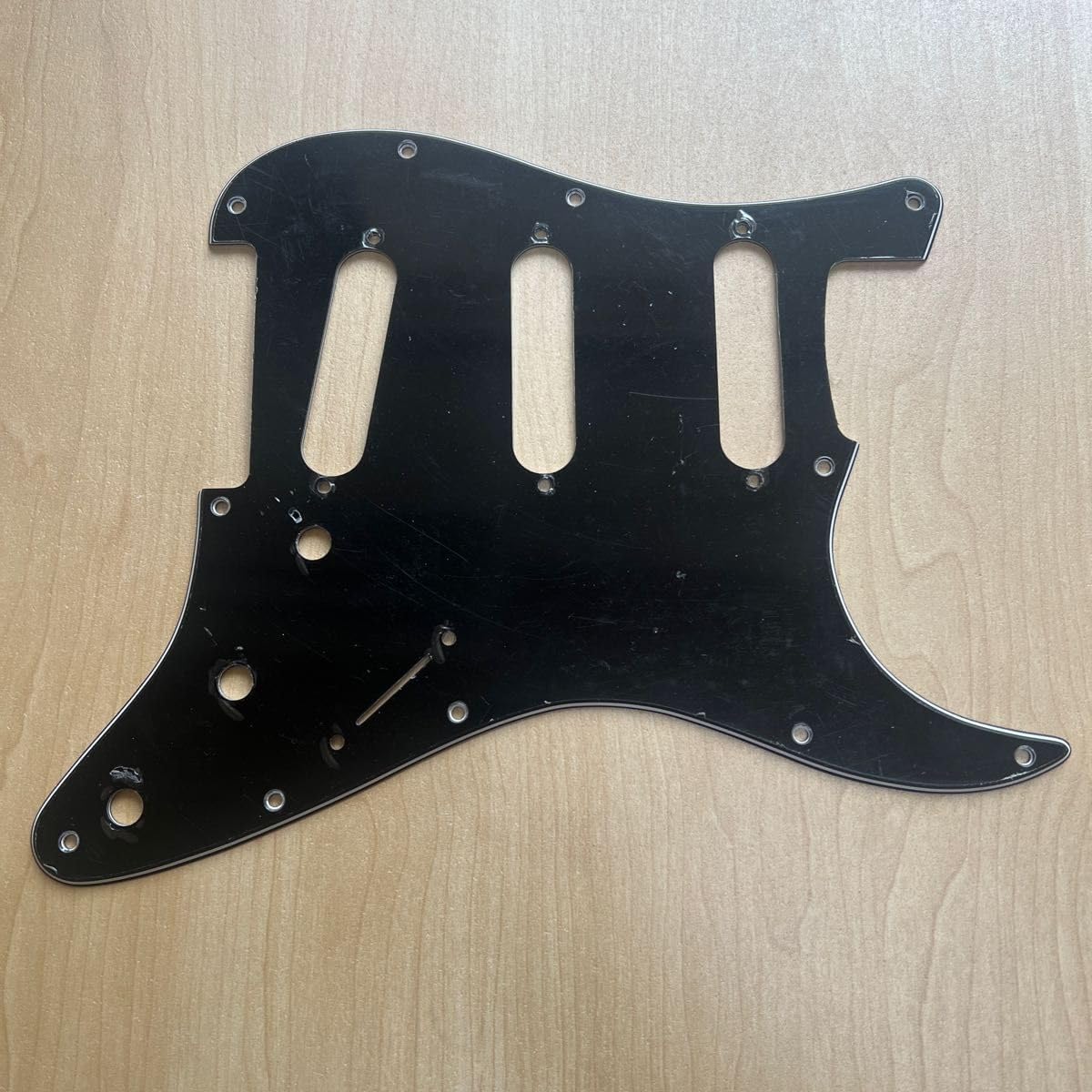 Fender Stratocaster pickguard, black, 3-ply, 11-hole