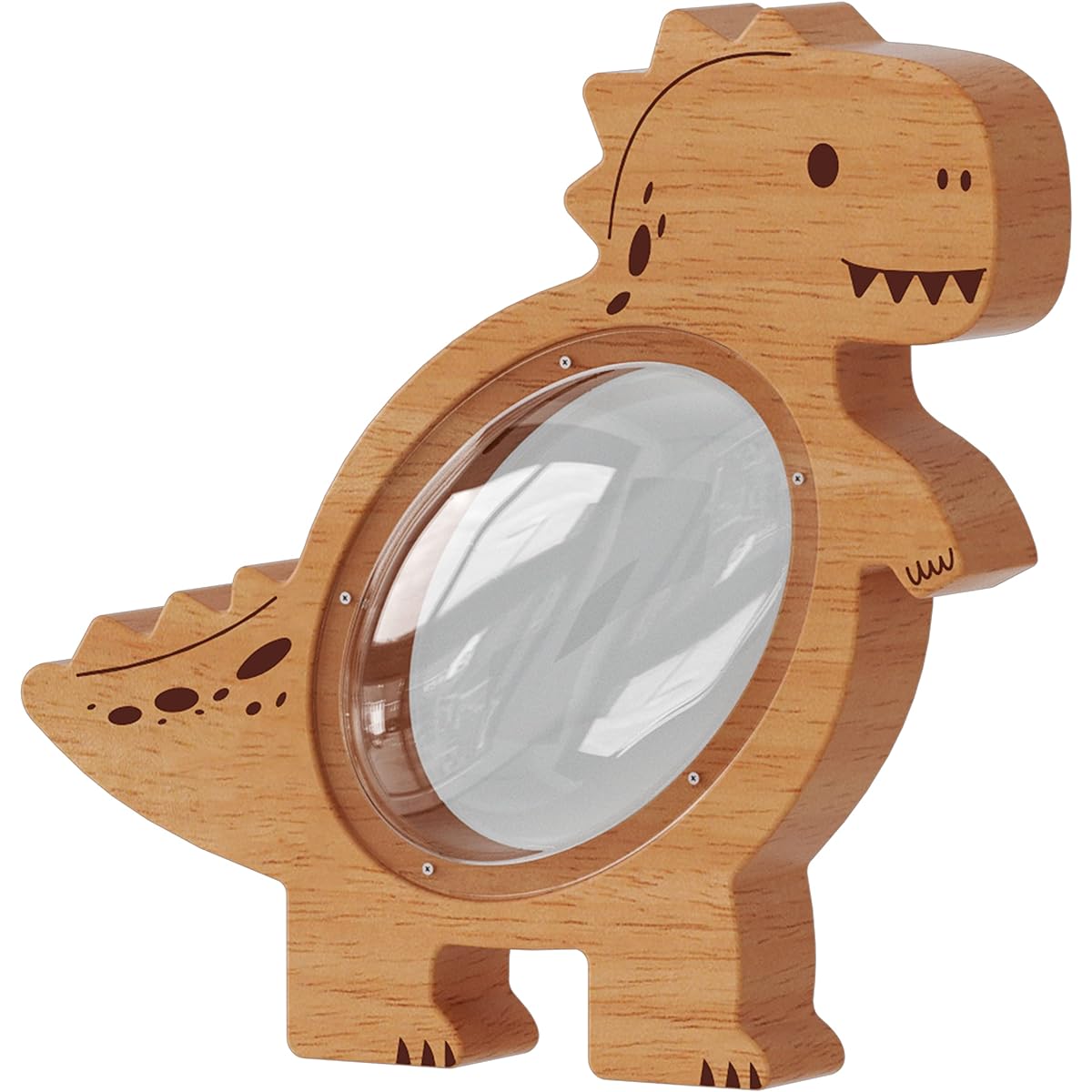Wooden Clear Dinosaur Piggy Bank for Boys Girls Kids, Large Unbreakable Wooden Money Box, Cute Coin Bank, Creative Piggy Bank, Christmas Birthday Gift, Baby Shower (T-Rex)…
