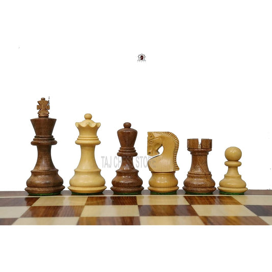 3" Russian Zagreb Chess Pieces Set Only | Luxury Unique Chess Set Golden Rosewood | Best Gift for Her or Him | Chess Moscow