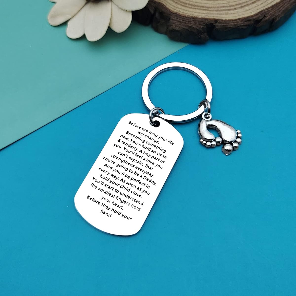 Father Keychain Gift for Dad Pregnancy Announcement Gift for New Dad Gift for Dad Soon First Father's Day Gift Christmas Father's Day Birthday Present Gift for Future Dad