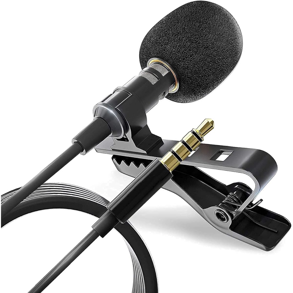 Eyetech 3.5mm Clip Collar Microphone for Voice Recording Lapel Microphone Mobile