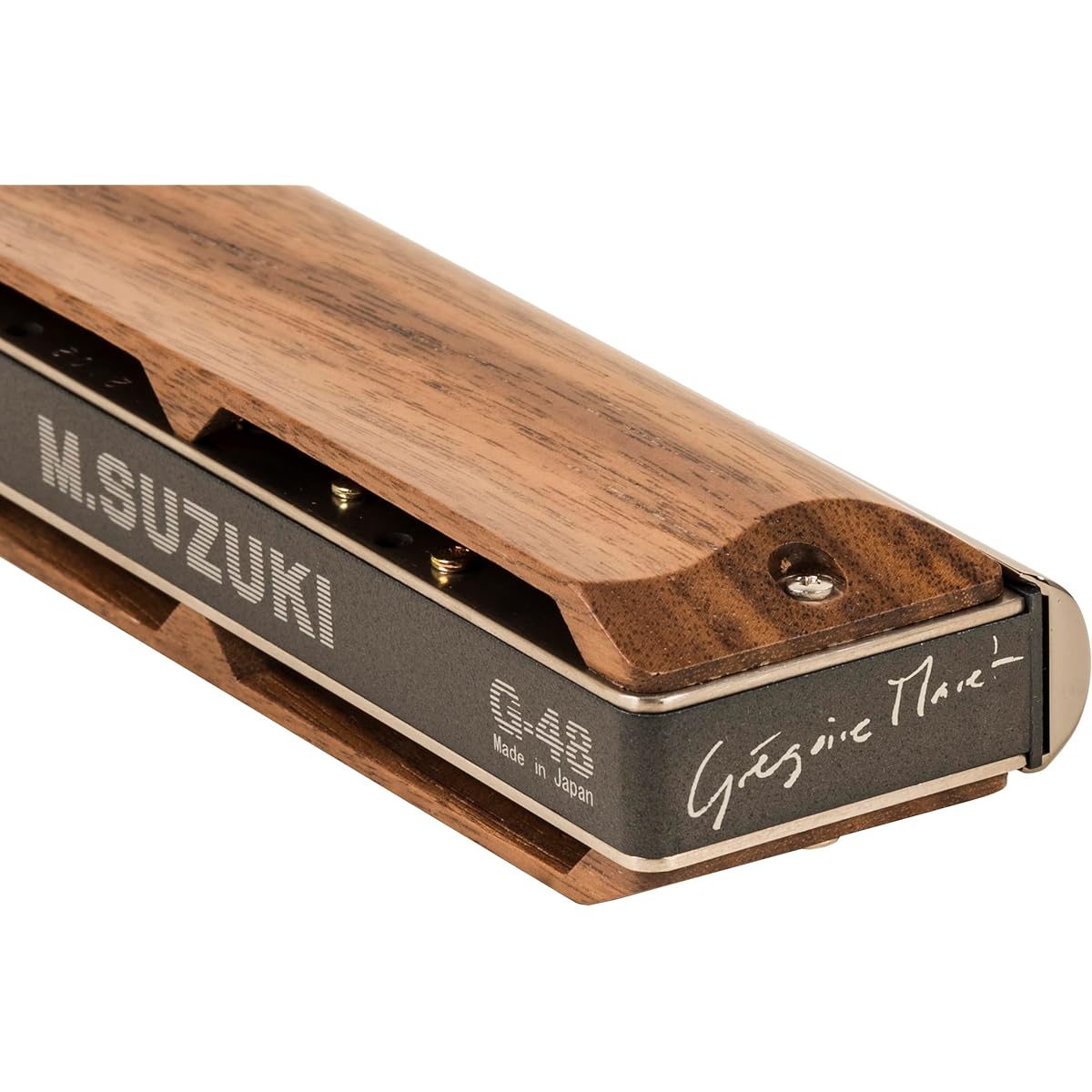 SUZUKI Chromatic Harmonica Gregor Series Wooden Cover Model G-48W