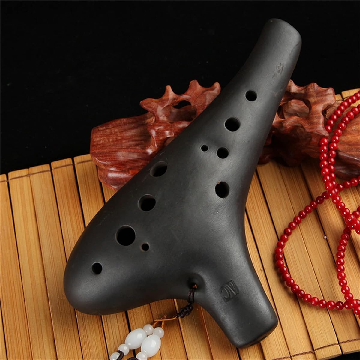 Professional 12 Holes Alto C Key Black Ocarina Adult Beginner Ocarina Music Gift Ocarina Musical Instrument