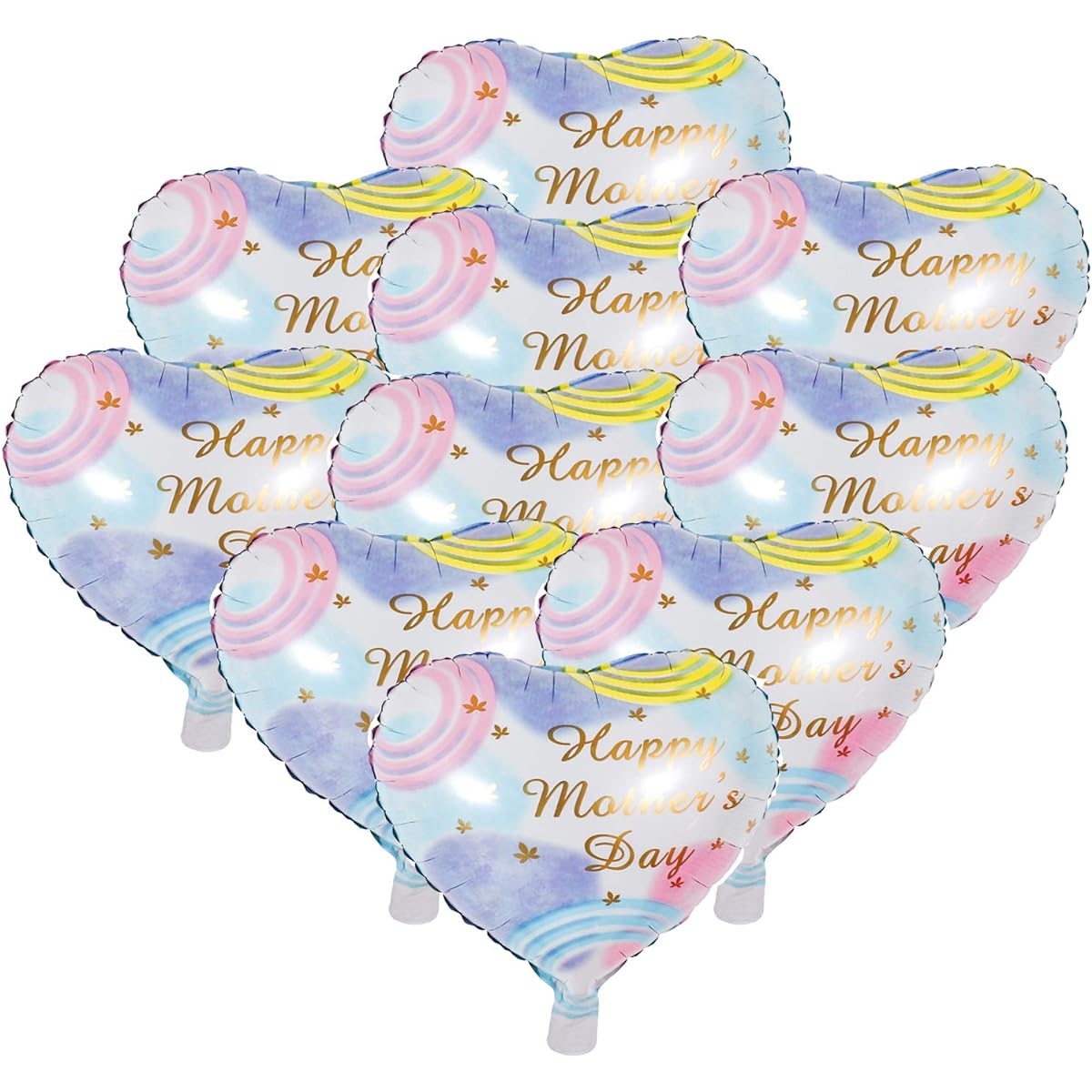 BinaryABC Happy Mothers Day Balloons Party Decorations Supplies Mother's Birthday Decorations 18 Inch 10 Pieces