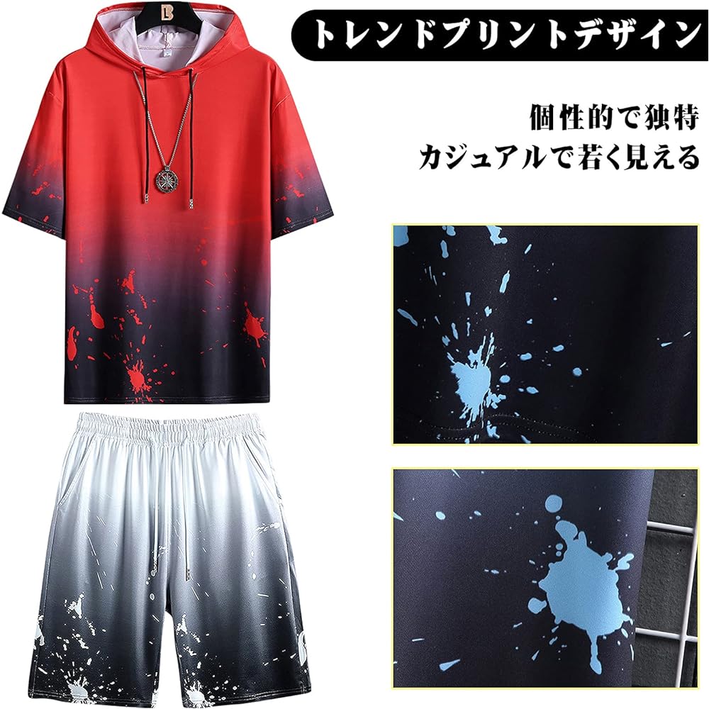 [AYISTELU] Hoodie, Short Sleeve, Top and Bottom Set, Men's Jersey, Sweatwear, Setup, Shorts, Stylish, Men's Clothing, Spring/Summer T-shirt, Popular