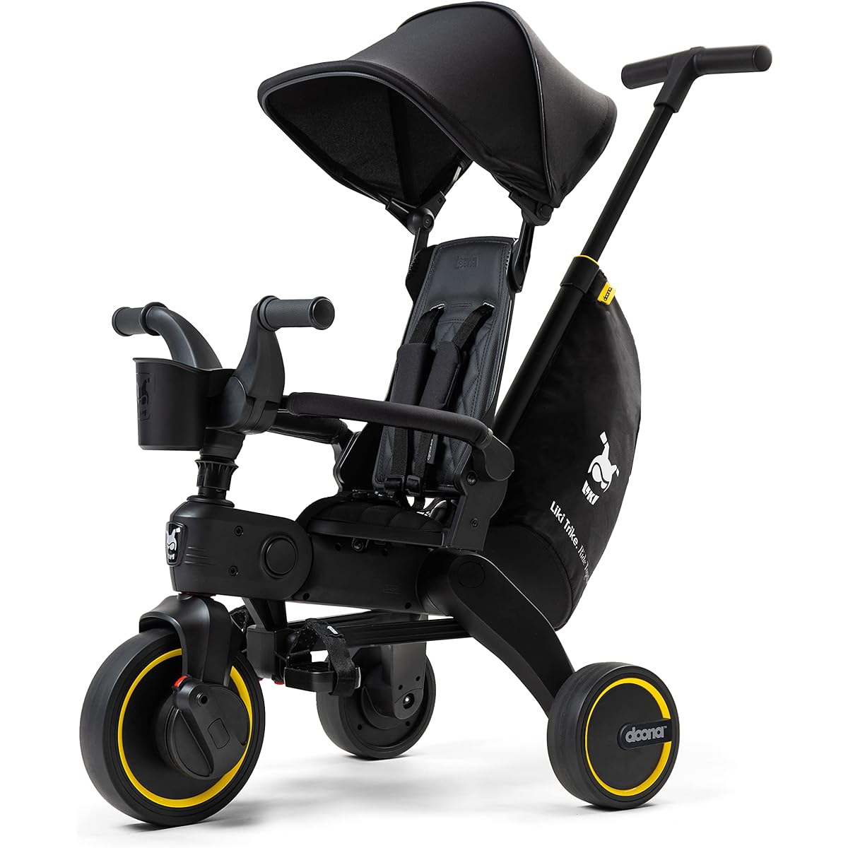 Doona Liki Trike S3, Midnight Edition - 5-in-1 Compact, Foldable Tricycle - Perfect for Toddlers Ages 10-36 Months