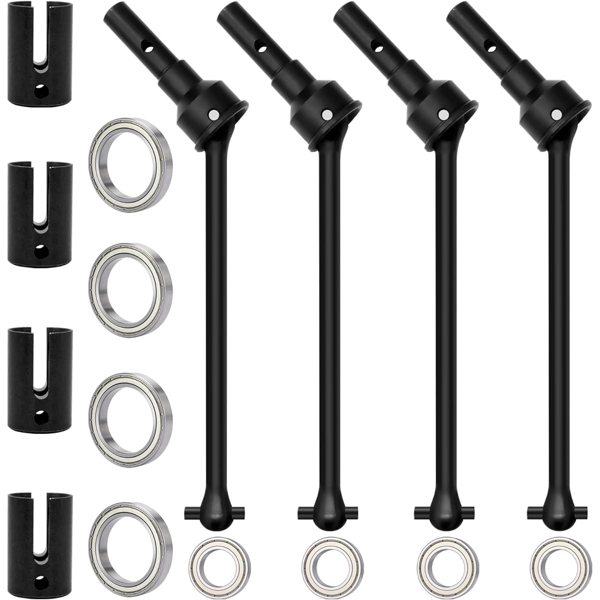 OGRC Front/Rear Steel Constant Speed Driveshafts Pre-assembled Steel CV Driveshafts for Traxxas WideMaxx (Replacement Part #8996X)