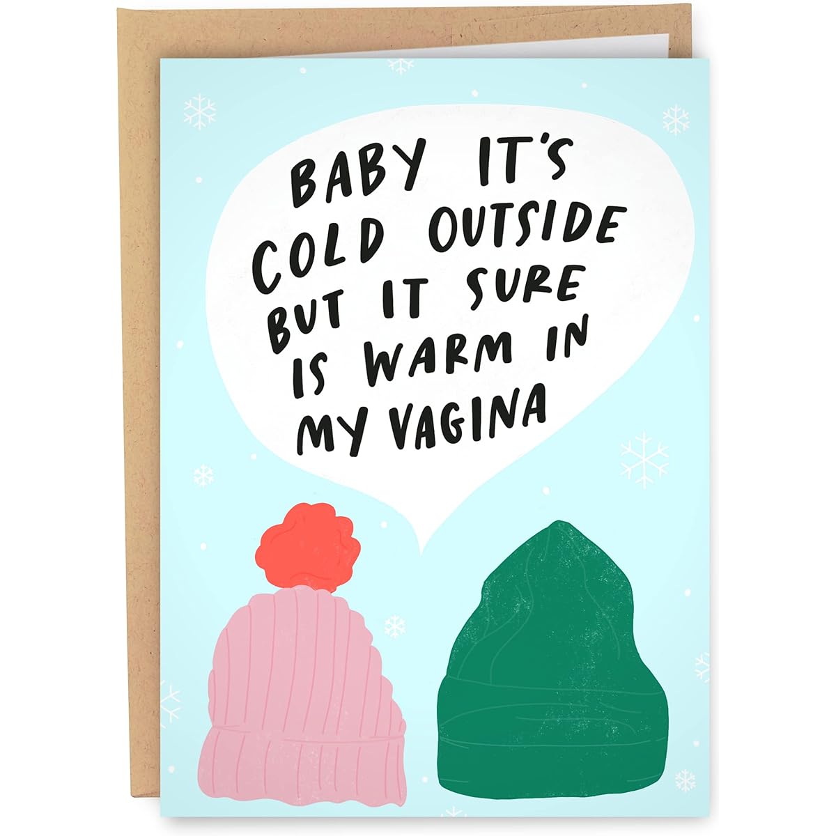 Sleazy Greetings Funny Christmas Cards for Men Dirty Christmas Cards for Husband Boyfriend | Naughty Baby It's Cold Outside Holiday Christmas Cards