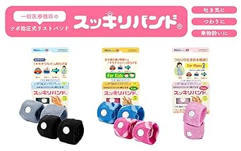 Presby Sukkiri Band, Sickness Prevention Band, Morning Sickness Band, Acupressure Point Wristband, Sea Band, Motion Sickness, Morning Sickness, Nausea Relief, For Adults, Black