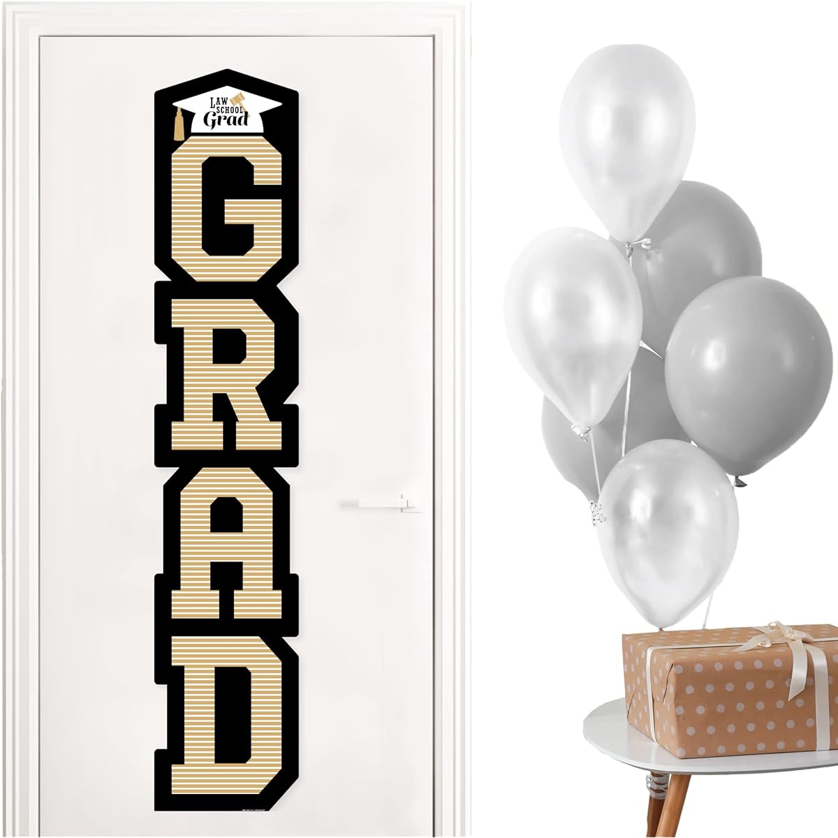 Big Dot of Happiness Law School Graduation Banner - Vertical Banner Decoration
