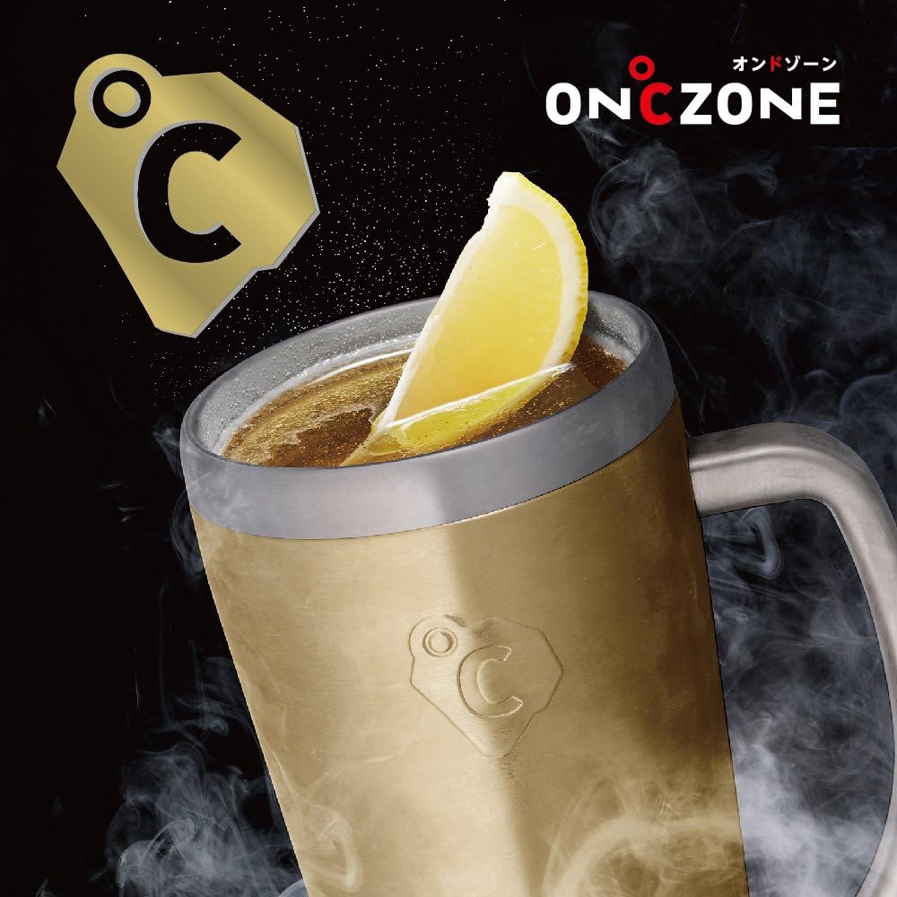 Doshisha Freezing Tumbler Mug Cooled to Sub-Freezing Points ON℃ZONE 420ml Gold OZFJ-420GD