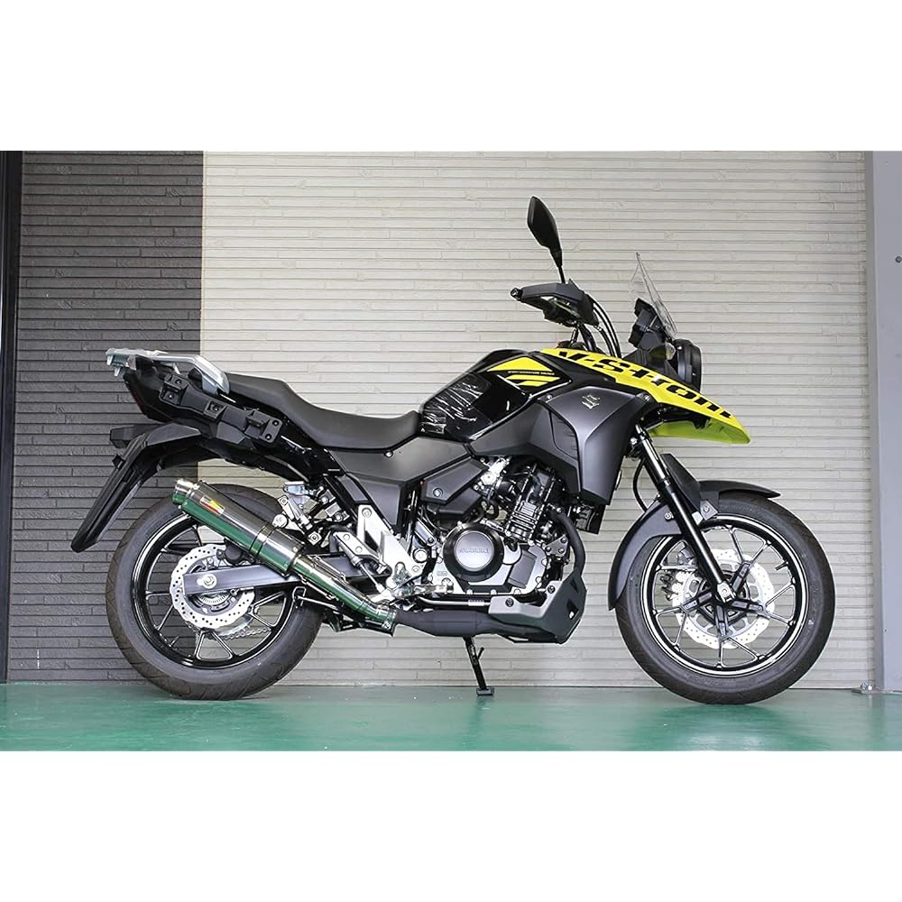 Realize Suzuki V-Strom 250/ABS (2BK-DS11A) Compatible with 2017-2020 Models Bike Muffler Aria Stainless Steel Slash Type (TypeS) Muffler V-Strom250 ABS 517-SO-003-02