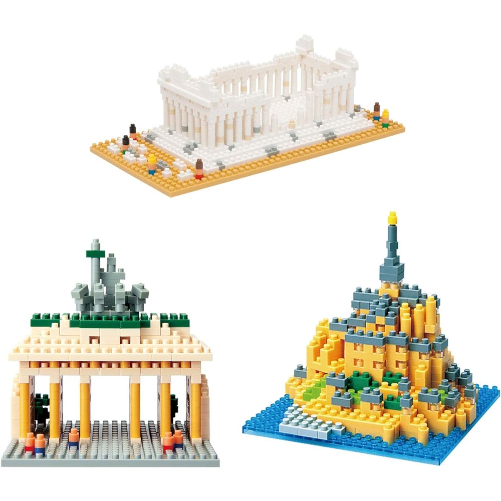 [Reprint version] [Includes overseas limited items] Nanoblock Scenery Collection Series Set Scenery of the World A001 & Nanoblock Kiyomizu-dera NBH_194 [Set purchase]