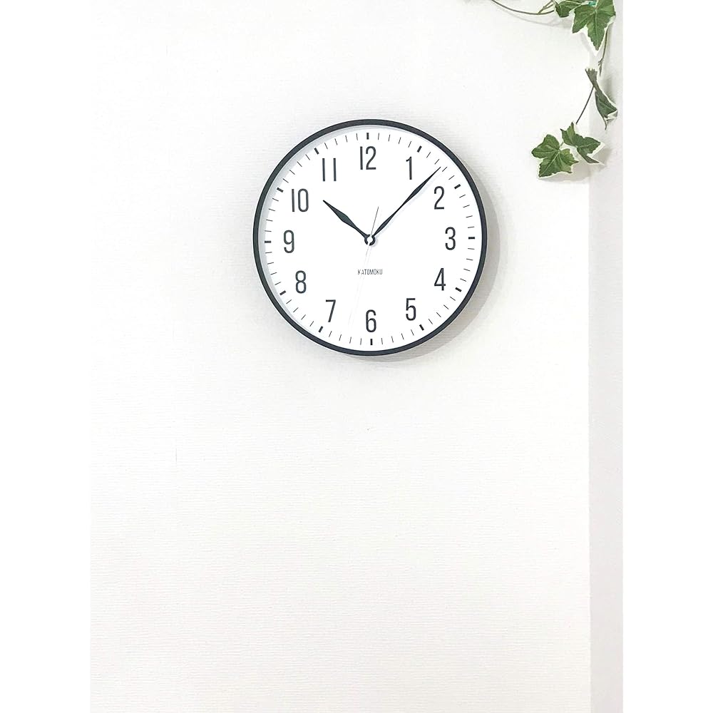 KATOMOKU plywood clock 19 km-111BRC Black Radio Clock Continuous Second Hand φ304mm