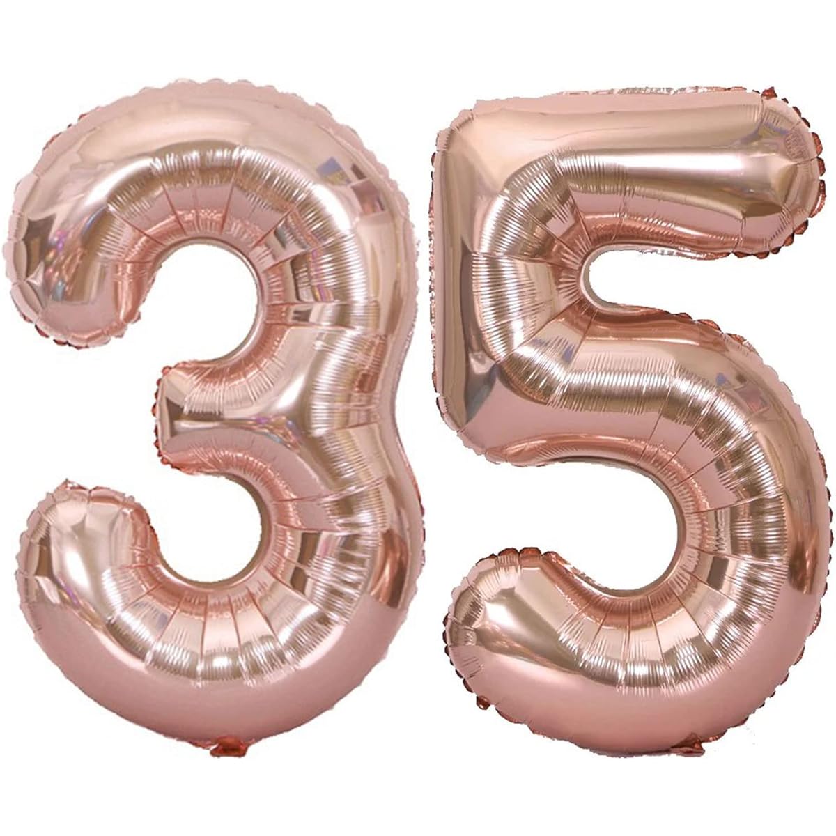 Number 35 Balloons 40 Inch Giant Foil Helium Balloons Jumbo 35 Number Balloons for Birthday Anniversary Festival Party Home Office Decorations Rose Gold 35