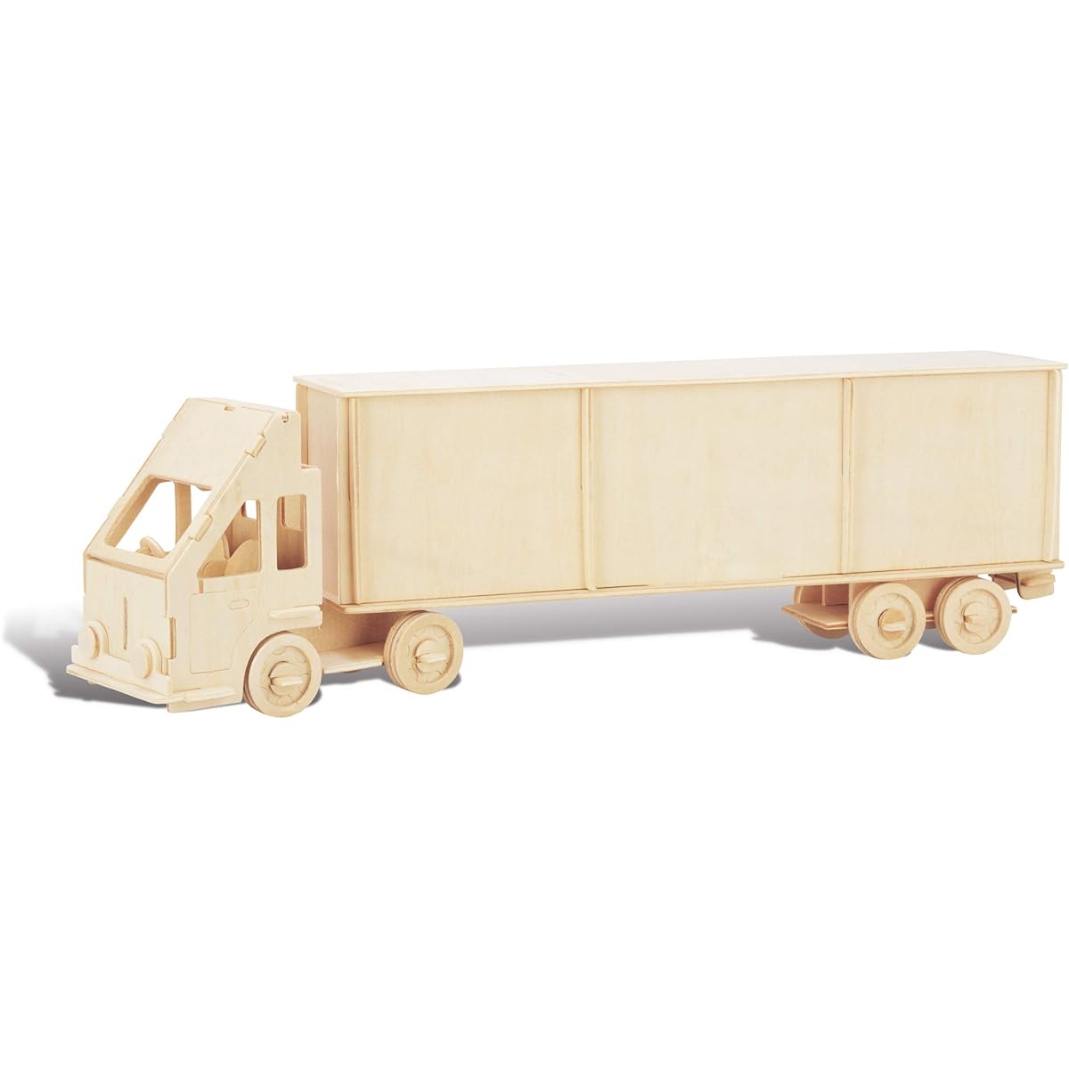 Puzzled, Inc. 3D Natural Wood Puzzle - Semi Truck