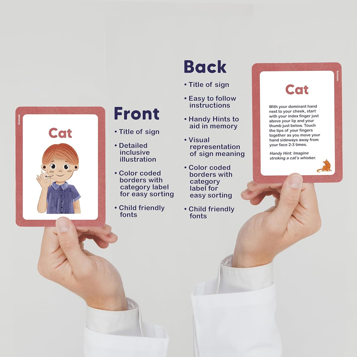 ASL Kids Flash Cards - 200 American Sign Language Cards for Beginners, Kids, Toddlers