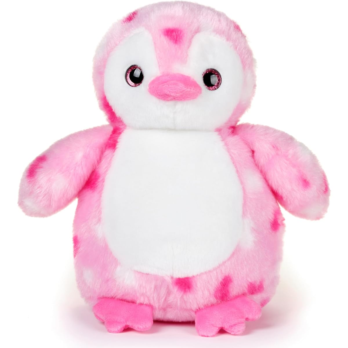 Bearington Precious Heart Pink Stuffed Penguin Plush Toy 9"